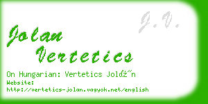 jolan vertetics business card